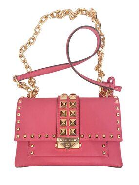 NWT Michael Kors Cece Medium Studded Flap Pocket Shoulder Bag French Pink Leathe